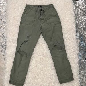 Army green cargo jeans